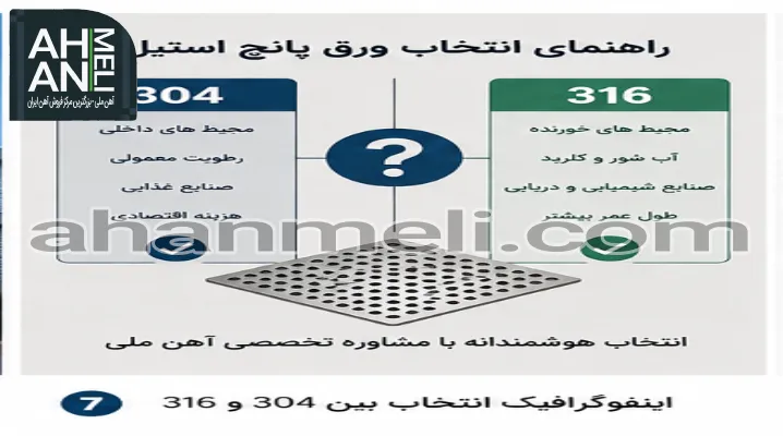 راهنمای انتخاب ورق پانچ استیل 304 یا 316