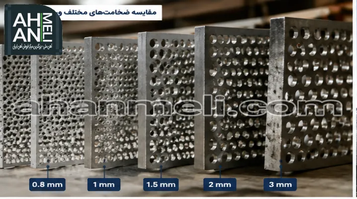 ضخامت های رایج ورق پانچ