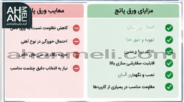 مزایا و معایب ورق پانچ چیست؟