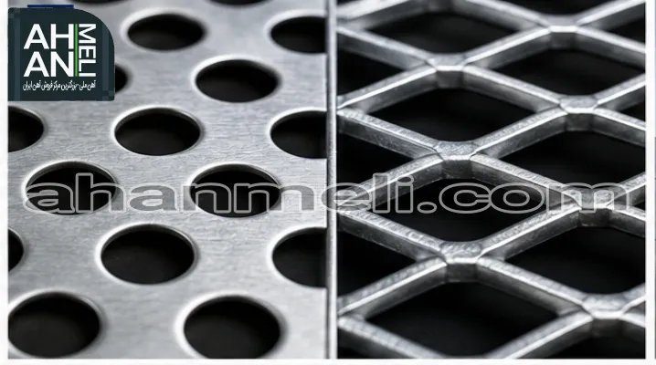 مقایسه ساختار سوراخ ورق پانچ و اکسپندد متال
