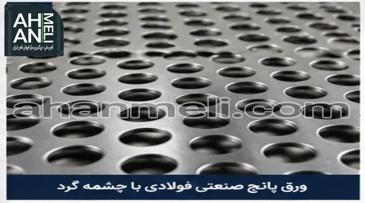 ورق پانچ صنعتی فولادی با چشمه گرد
