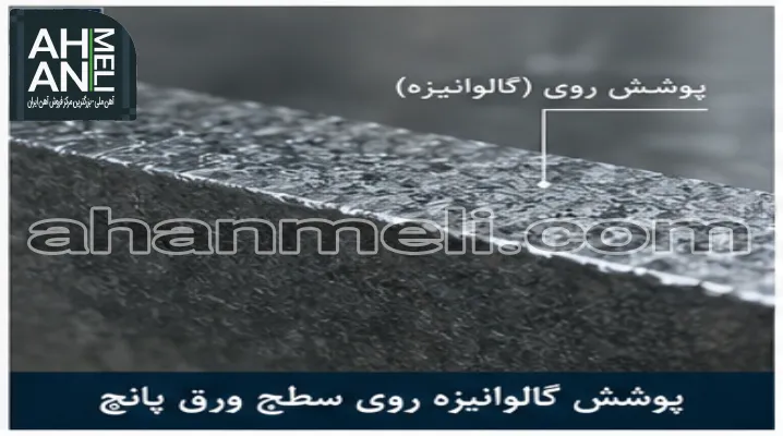 پوشش گالوانیزه روی سطح ورق پانچ