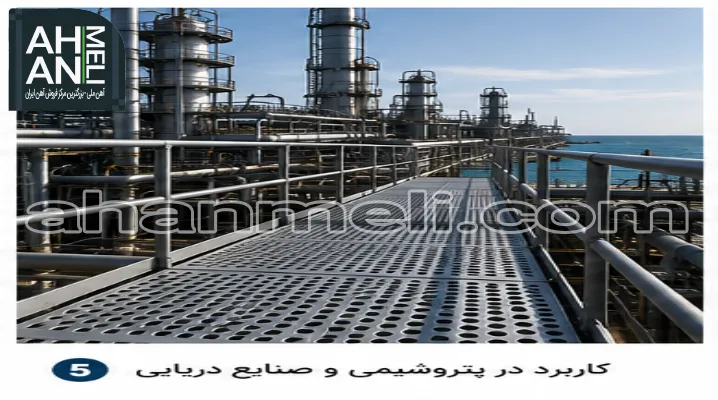 کاربرد ورق پانچ استیل 304 و 316 در پتروشیمی و صنایع دریایی